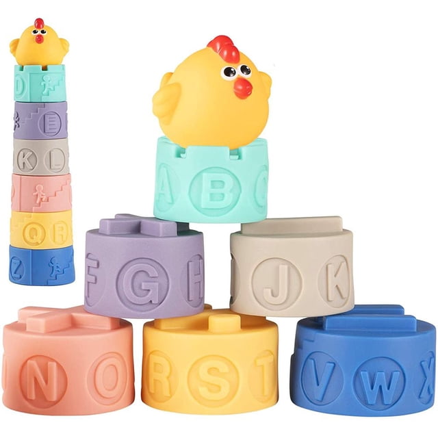 Juguete De Agarre Para Bebé, Bloques De Construcción Suaves, Juguetes Sensoriales 3D, Juguetes Para Masticar La Dentición Del Bebé, Juguetes Para Bebés Y Niños Cateissary FN005494-00