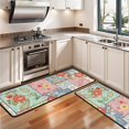 thumbnail image 3 of Kitchen Rugs Sets Of 2,Pioneer Flower Floral Print Pattern Anti Fatigue Kitchen Mat Rugs Non Slip Washable,Decorative Kitchen Floor Mats for Kitchen,Sink,Laundry,17X47 Inch, 3 of 5