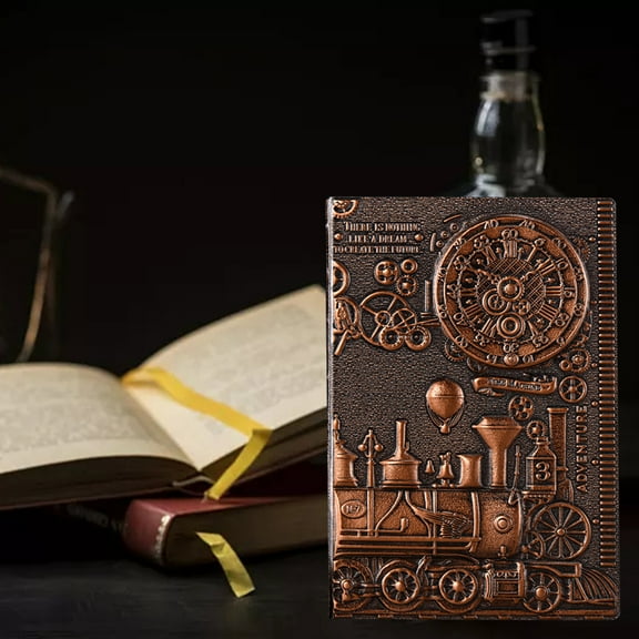 Dopebox Hardcover Leather Journals Handmade Diary Book Leather Note Book, Journal Pocket Notebook, Womens Office Decor (Bronze)