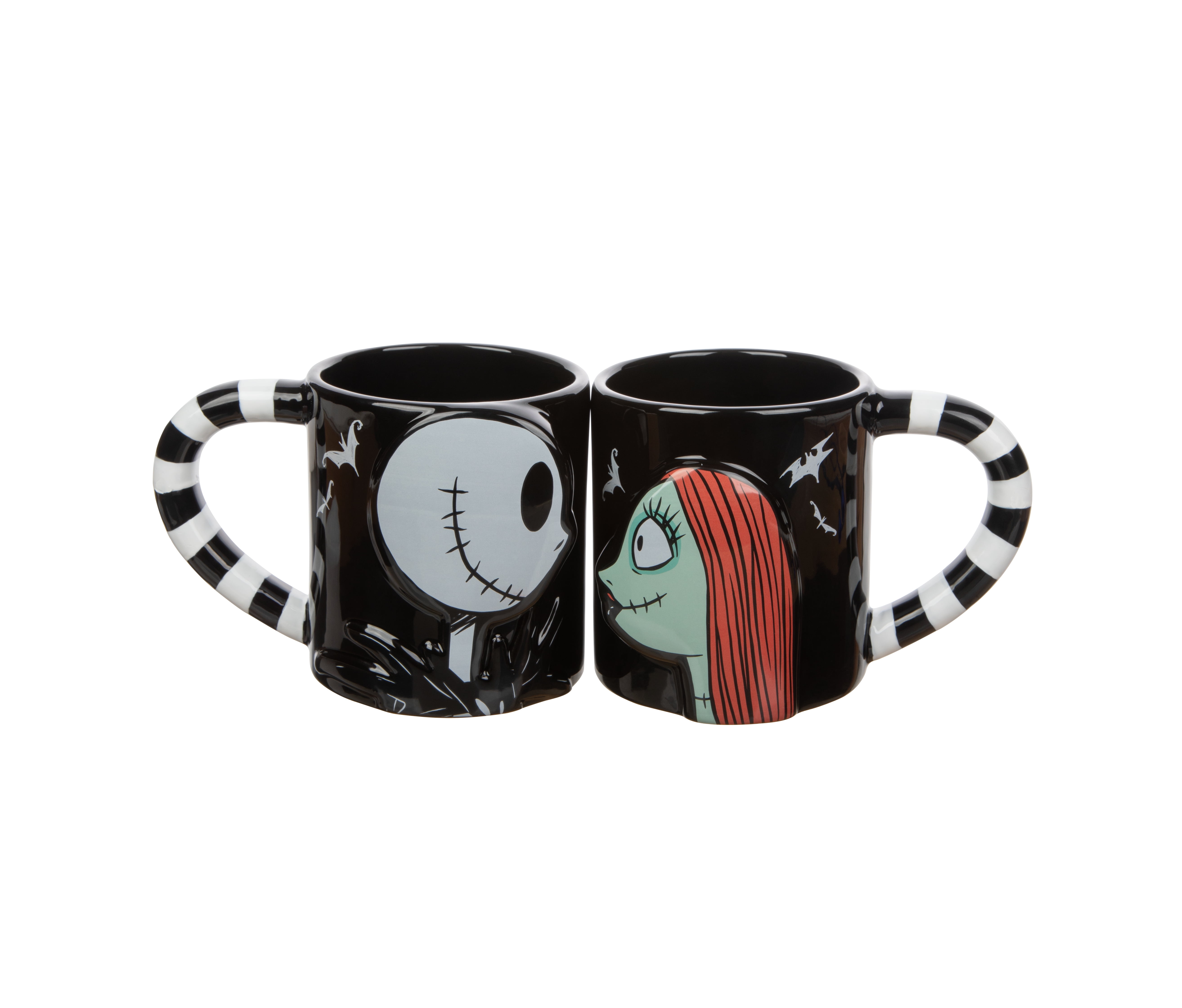 Disney The Nightmare Before Christmas Stormy Night Ceramic Mugs Set of 2