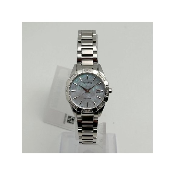 New Citizen Eco-Drive 29mm Steel MOP Dial Ladies Quartz Watch EW2650-51D