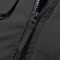 thumbnail image 6 of WIZUTIZ Men's Casual Jacket Solid Color Loose Breathable Zip Collar Long Sleeve Polyester Outerwear Relaxed Fit for Daily Commute Outdoor All-Season Wear Mens Fashion, 6 of 9