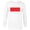 White, variant on Logo Red and White Negative Space - Long Sleeve T-Shirt for Men - Customized-White