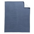 thumbnail image 3 of Eddie Bauer Solid Blue Fleece Reversible 60X50 Throw, 3 of 6