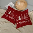 thumbnail image 2 of Housses de Coussin de Noël 18x18 Ensemble de 2 Décorations de Noël en Lin Taie d'Oreiller Décorative d'Hiver Coussins Décoratifs Rouges pour Arbre de Noël Décorations de Vacances Housses de Coussin Extérieures pour Canapé Décoration Maison, 2 of 6