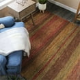 thumbnail image 3 of Spontaneous Jute Handwoven 8' x 10' Area Rug in Maroon/Orange Striped, 3 of 5