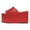 Red, variant on Women Comfortable Thick Platform Wedge High Heel Sandals Round Open Toe Slip On Pumps Casual Dressy Slipper Shoes Size 9 Red