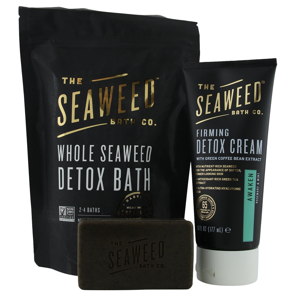 The Seaweed Bath Co. Detox Soap, Awaken Cream, Whole Seaweed Bath