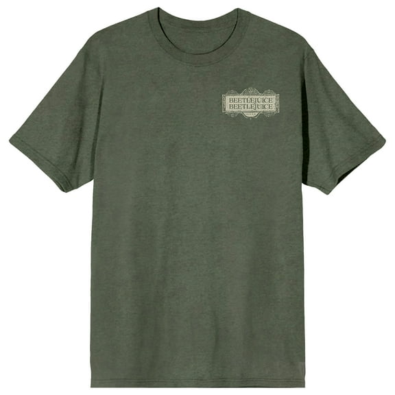Beetlejuice Beetlejuice Astrid Betelgeuse Text Adult Monterrey Sage Crew Neck Short Sleeve T-shirt-Medium