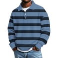 thumbnail image 1 of Ceisia Men's Vintage Waffle Knit Polo Sweater | Loose Drop-Shoulder Color Block Striped Long Sleeve Pullover Gifts, 1 of 5