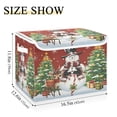 thumbnail image 3 of Wobogo Christmas Snowman Large Collapsible Storage Box Flip Lid Fabric Decorative Organizer Container Basket with Handles 16.5×12.6×11.8in, 3 of 7