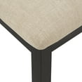 thumbnail image 4 of Weston Home Pulukan Cane x-Back Dining Chair (Set of 2), Antique Black Finish, Beige Linen, 4 of 11