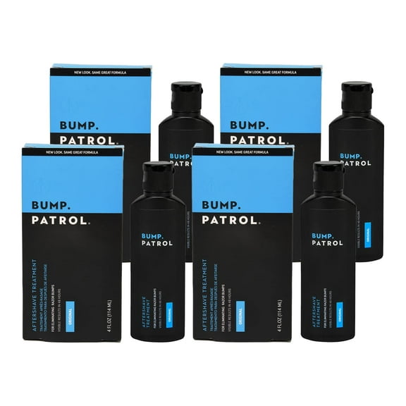 Bump Patrol Original Formula After Shave Bump Treatment Serum - Razor Bumps, Ingrown Hair Solution for Men and Women - 2 Ounces 4 Pack