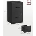 thumbnail image 4 of VASAGLE 2 Drawers File Cabinet with Lock, Printer Stand, Office Filing Cabinet Organizer, for A4 and Letter Size Documents, Ink Black, 4 of 7