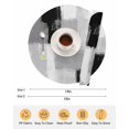 thumbnail image 6 of 15 Inch Round Placemats Set of 4, Black Grey Non Slip Heat Insulation PP Table Mats, Abstract Geometric Color Block Oil Painting Washable Place Mats for Kitchen Dining Party Table Decor, 6 of 7