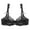 Black, variant on Women's Lace Underwire Bra Full Coverage Lace Bralette Everyday Balconette Bra(Brown,36C)