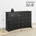thumbnail image 5 of Prepac Sonoma 8-Drawer Dresser, Black, 5 of 11