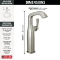 thumbnail image 2 of Delta 776-Dst Stryke 1.2 GPM Vessel Single Hole Bathroom Faucet - Black, 2 of 2