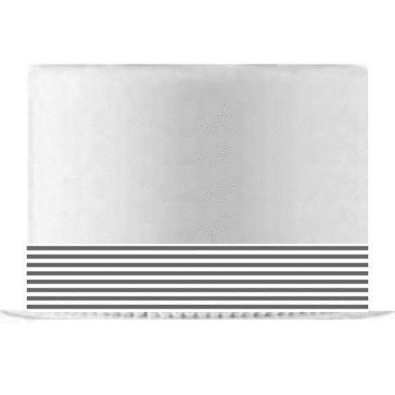 grey and White Stripes horizontal Edible Cake Decoration Ribbon -6 Slim Strips