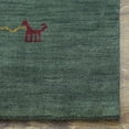 thumbnail image 6 of Rugsotic Carpets Hand Knotted Wool Area Rug 3'x5' Green Contemporary Rectangle Indoor Rug for Living Room, Bedroom Antimicrobial L00100, 6 of 10