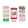 thumbnail image 4 of KISS imPRESS No Glue Needed Press On Nails, Design, Stay Salty, Green, Medium Almond, 30 Count, 4 of 8