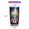 thumbnail image 5 of Happy Halloween Vampire Shih Tzu BOO with Pumpkins Fun and Spooky 20oz Stainless Steel Tumbler Insulated Cup with Lid Lion Dog Lover Gifts - 00018, 5 of 5