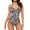 Zebra-stripe, variant on Anferry Women's Scalloped One-Piece Swimsuit Monokini Swimwear