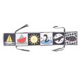 thumbnail image 1 of 12 Pages Baby Cloth Book Double Sided Black and White Bed Surround Cloth Book for Early Education Marine Animals and Wild Animals and Insect Animals, 1 of 4