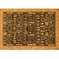 thumbnail image 1 of Ahgly Company Indoor Rectangle Abstract Orange Modern Area Rugs, 8' x 12', 1 of 4