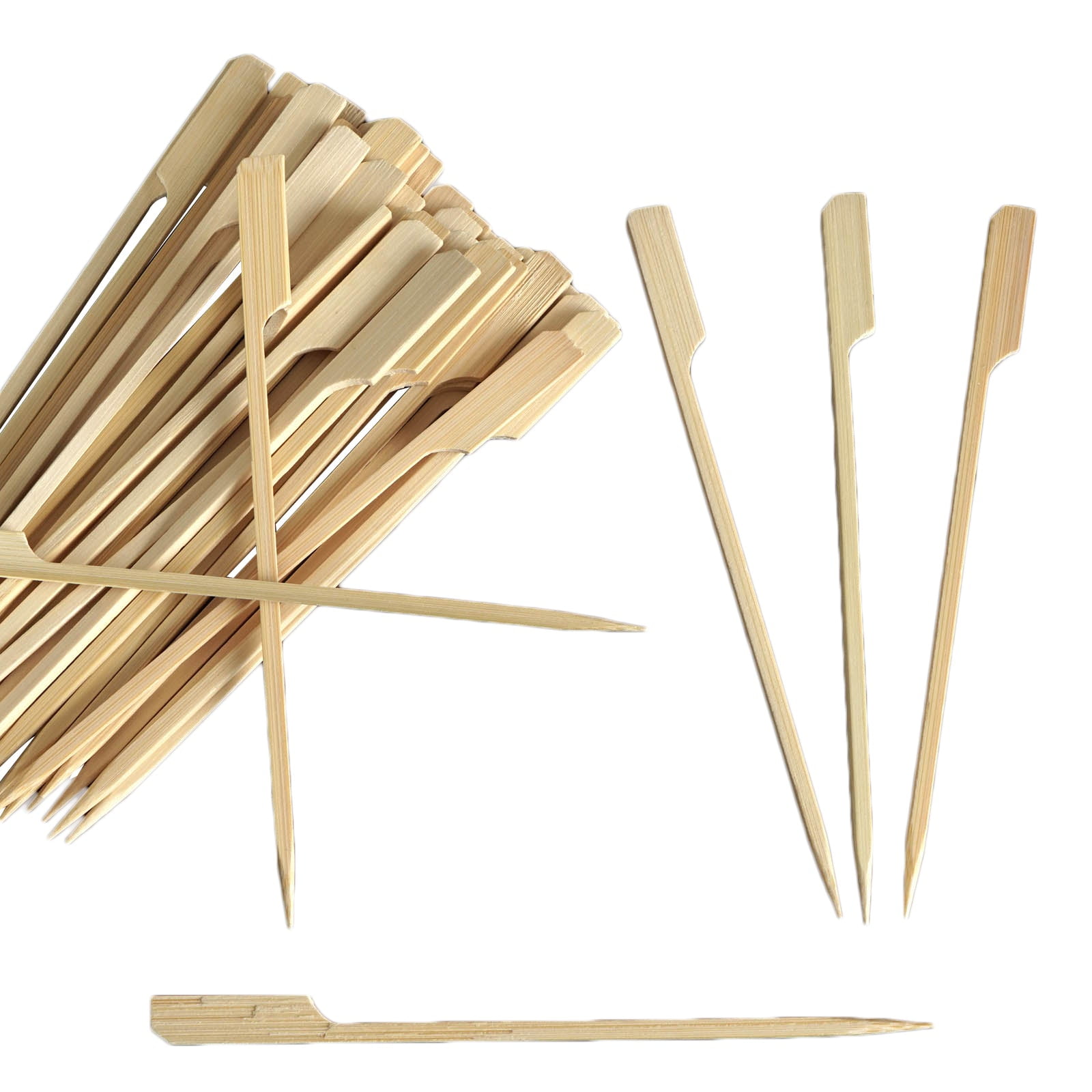 Efavormart 100 Pack 6" Eco Friendly Paddle Shaped Bamboo Skewers