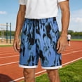thumbnail image 2 of Ice Silk Shorts for Men Quick-Dry Summer Shorts for Men Stretch Breathable Athletic Shorts with Pockets Camo Print Navy XL, 2 of 4