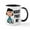 White/Black Inside, variant on CafePress - Peanuts: Lucy St.Patrick's Day - 11 oz Ceramic Mug - Novelty Coffee Tea Cup