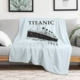 Titanic Queen of the Ocean Vintage Cruise Sinking Ship Voyage Throw