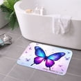 thumbnail image 3 of FJPT Non Slip Flannel Floor Mat Kitchen Mat With Butterfly Design For Bathroom Kitchen Bedroom Decor 24x16 inch, 3 of 5