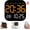 Orange, variant on Hangable Standalone Square Clock with Remote Control, Auto-Dimming LED Display with Temperature Humidity Date for Home Office Bedroom