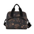 thumbnail image 2 of Insulated Crossbody Lunch Bag 10L Lunch Tote with Adjustable Shoulder Strap for Work Office Picnic Mushrooms and Glittering Stars, 2 of 6