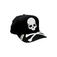 thumbnail image 1 of Vago Gorra Negra Bones Estilo Urbano con Calavera en Relieve y Gamuza, 1 of 5