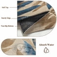 thumbnail image 6 of Round Rugs 3Ft, Navy Blue Brown Botanical Round Area Rug Washable Indoor Throw Carpet, Rustic Tropical Palm Leaves Small Non Slip Circle Rug for Bedroom Living Room Home Decor Aesthetic, 6 of 8