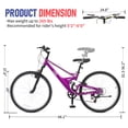 thumbnail image 2 of Ktaxon 26 inch 7 Speed Mountain Bike for Adult, Dual Shock Absorbers, Dual V Brake, Purple, 2 of 10