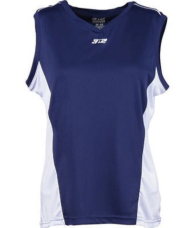 2200G-0306-YS Womens Sleeveless, Navy And White - Youth Small - image 2 of 4