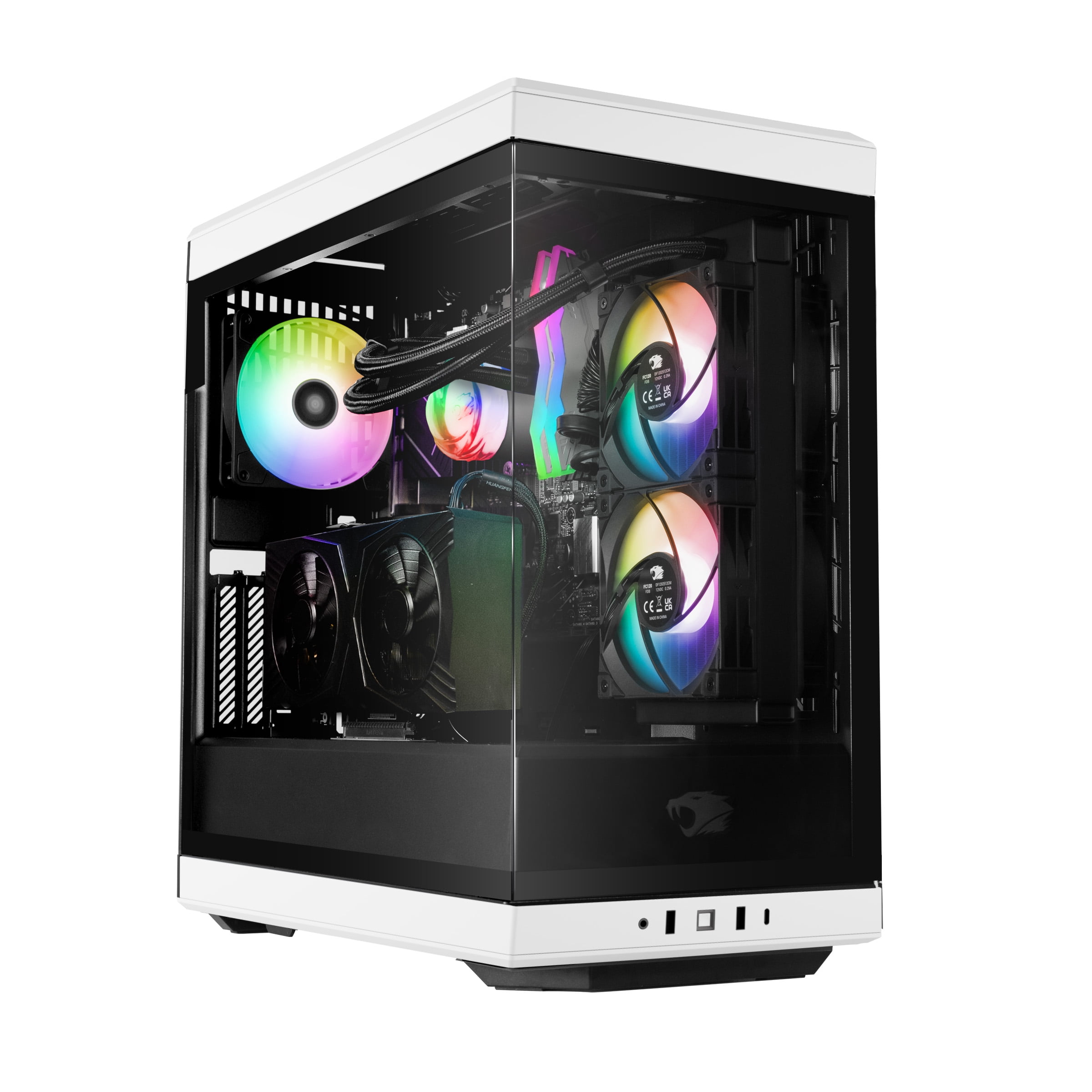 iBUYPOWER Y40 PRO White Gaming PC Desktop Computer Intel Core i9 14900F CPU, NVIDIA GeForce RTX 5080 16GB GPU, 32GB DDR5 RGB RAM, 2TB NVMe SSD, Windows 11 Home, Keyboard, Mouse - Black Y40WI9N5801