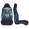 thumbnail image 4 of KAKALAD Colorful Owl 01 Car Seat Covers Set Vehicle Front Seats Protector 2 Pcs, 4 of 9