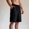 thumbnail image 6 of Men's Baggy Sweat Shorts Lightweight Cotton Under Knee Casual Drawstring Lounge Workout Gym Shorts Big and Tall Size S-3XL Black, 6 of 7