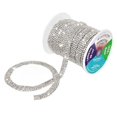 thumbnail image 6 of Mandala Crafts Rhinestone Cup Chain Trim Roll for Jewelry Making, Glass Crystal Glam Decor, Simulated Diamond Bling Wraps, Veils, Cakes, 6 of 6