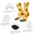 thumbnail image 3 of Haiem Vintage Marble Pattern Sunflower Pattern Crew Socks – Soft & Durable Moisture-wicking Socks, Stay-Up Fit for Business, Work, and Casual Wear Size 5-11, 3 of 6