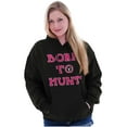 thumbnail image 3 of Born to Hunt Crosshairs Deer Buck Unisex Plus Fleece Graphic Hoodie Brisco Brands 2X, 3 of 5