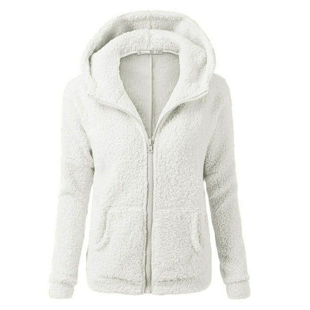 Sherpa outlet hoodie white