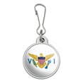 thumbnail image 1 of Virgin Islands US Territory Flag Jacket Handbag Purse Luggage Backpack Zipper Pull Charm, 1 of 4