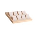 thumbnail image 1 of kurtrusly Wood Earring Card Holder w/ Tray Jewelry Display for Accessory 8 Pair Cream 1Set, 1 of 6