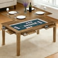 thumbnail image 5 of Avocahom Solid Wood Board Game Table for 4–6 with Removable Top, 54" x 31" Gaming Surface, Game Mat, 6 Cup Holders & Hobby Tray – Convertible Gaming and Dining Table for D&D , Card Game and Puzzle, 5 of 11